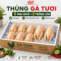 Thùng Gà Tươi Mix – 5 Mái Nhỏ + 2 Trống Lớn